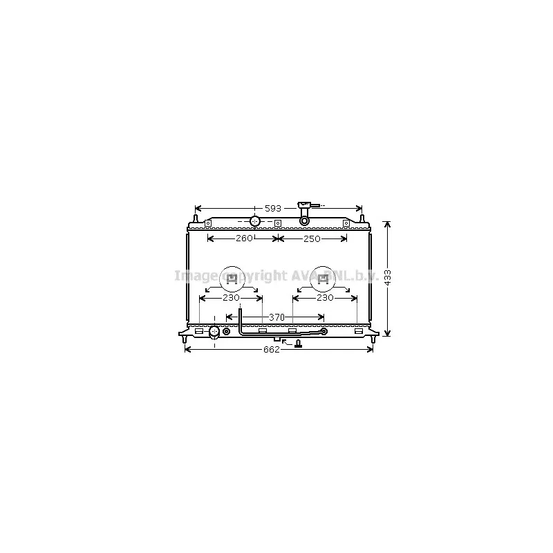 Radiateur, refroidissement du moteur AVA QUALITY COOLING KAA2152