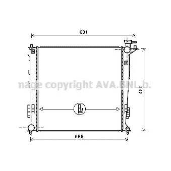 Radiateur, refroidissement du moteur AVA QUALITY COOLING KAA2239
