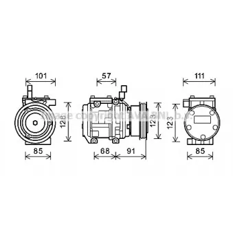 Compresseur, climatisation AVA QUALITY COOLING KAAK145