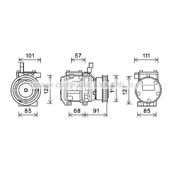 Compresseur, climatisation AVA QUALITY COOLING KAAK155