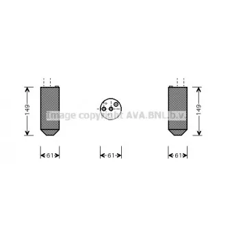 Filtre déshydratant, climatisation AVA QUALITY COOLING KAD029