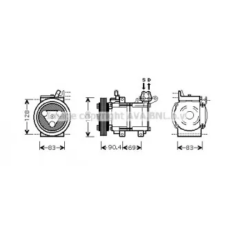 Compresseur, climatisation AVA QUALITY COOLING KAK051
