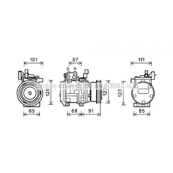 Compresseur, climatisation AVA QUALITY COOLING KAK145