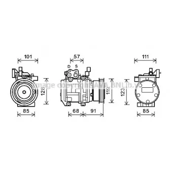Compresseur, climatisation AVA QUALITY COOLING KAK155