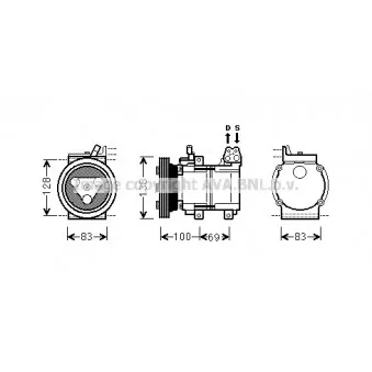 Compresseur, climatisation AVA QUALITY COOLING KAK156
