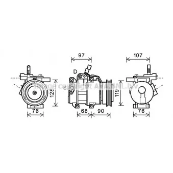 Compresseur, climatisation AVA QUALITY COOLING KAK161