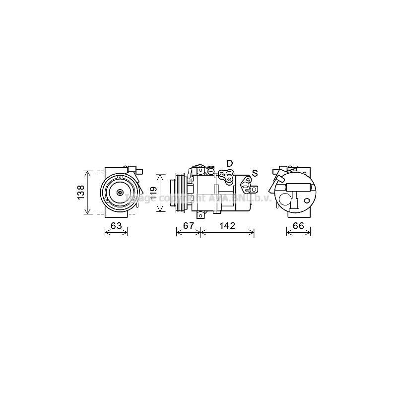 Compresseur, climatisation AVA QUALITY COOLING KAK216
