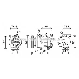 Compresseur, climatisation AVA QUALITY COOLING KAK242