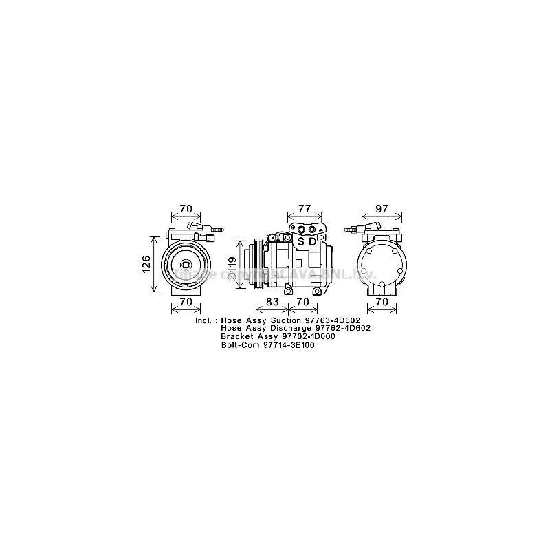 Compresseur, climatisation AVA QUALITY COOLING KAK245