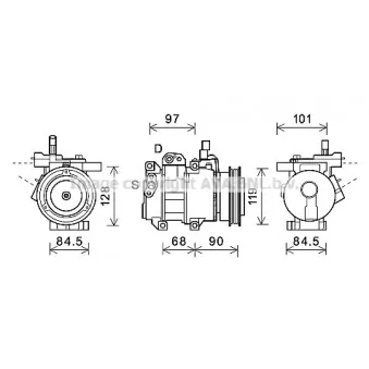 Compresseur, climatisation AVA QUALITY COOLING KAK261