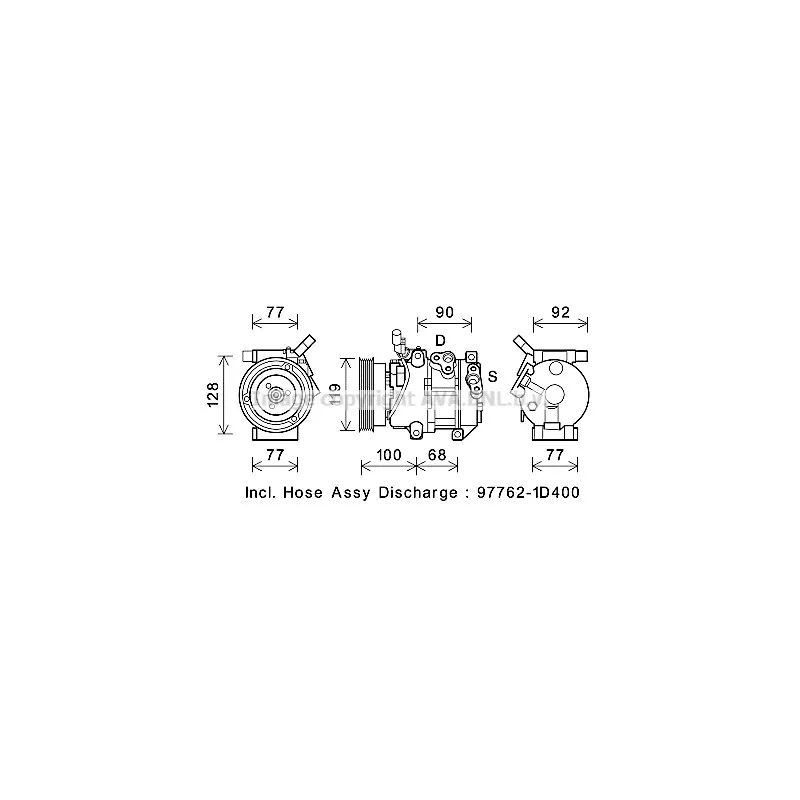 Compresseur, climatisation AVA QUALITY COOLING KAK267