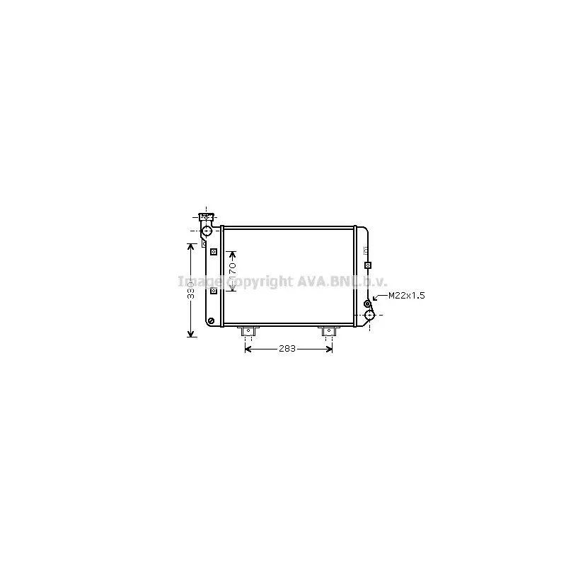 Radiateur, refroidissement du moteur AVA QUALITY COOLING LA2006