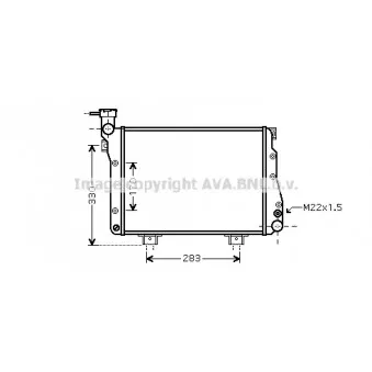 Radiateur, refroidissement du moteur AVA QUALITY COOLING LA2007