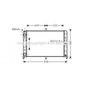 Radiateur, refroidissement du moteur AVA QUALITY COOLING LA2008