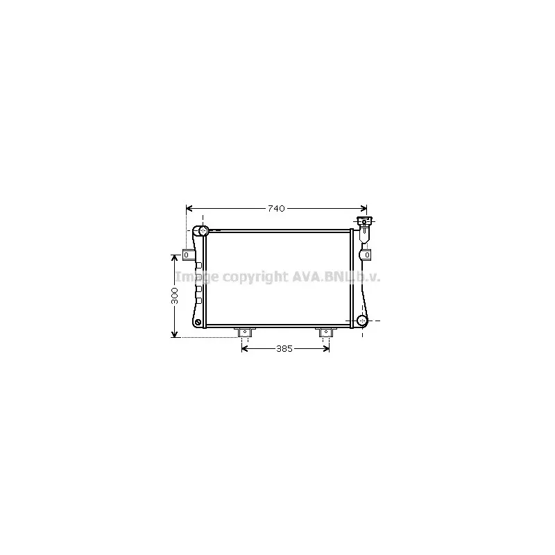 Radiateur, refroidissement du moteur AVA QUALITY COOLING LA2015