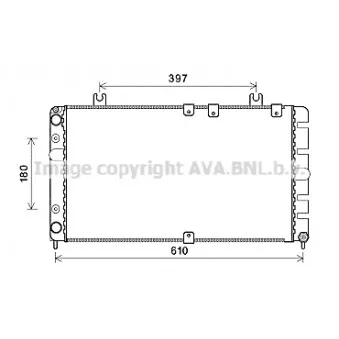 Radiateur, refroidissement du moteur AVA QUALITY COOLING