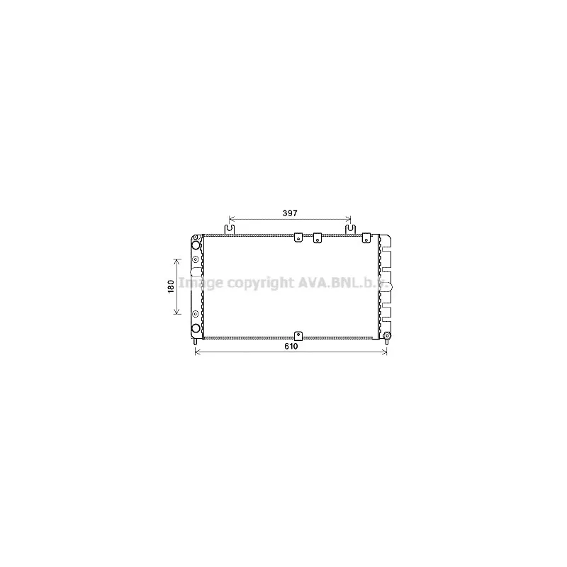 Radiateur, refroidissement du moteur AVA QUALITY COOLING LA2021