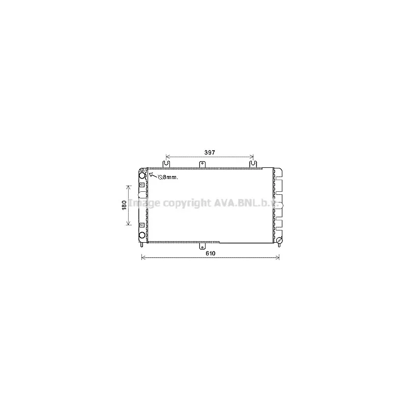 Radiateur, refroidissement du moteur AVA QUALITY COOLING LA2022