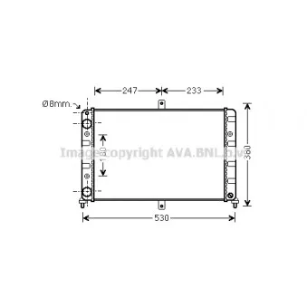Radiateur, refroidissement du moteur AVA QUALITY COOLING LA2023