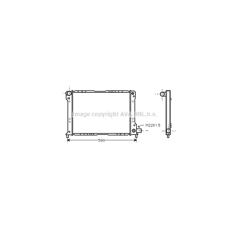 Radiateur, refroidissement du moteur AVA QUALITY COOLING LC2012
