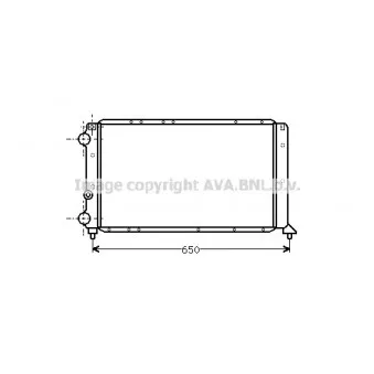 Radiateur, refroidissement du moteur AVA QUALITY COOLING LC2017