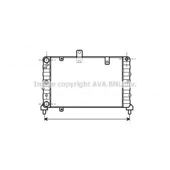 Radiateur, refroidissement du moteur AVA QUALITY COOLING LC2025