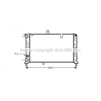 Radiateur, refroidissement du moteur AVA QUALITY COOLING LC2027