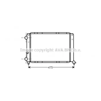 Radiateur, refroidissement du moteur AVA QUALITY COOLING LC2030