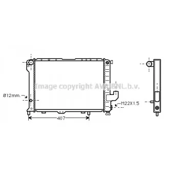 Radiateur, refroidissement du moteur AVA QUALITY COOLING LC2033