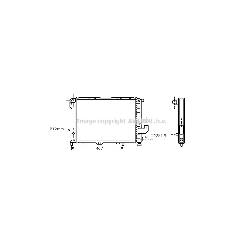 Radiateur, refroidissement du moteur AVA QUALITY COOLING LC2033