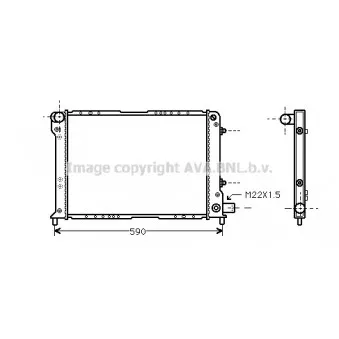 Radiateur, refroidissement du moteur AVA QUALITY COOLING