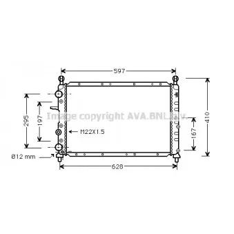 Radiateur, refroidissement du moteur AVA QUALITY COOLING LC2050