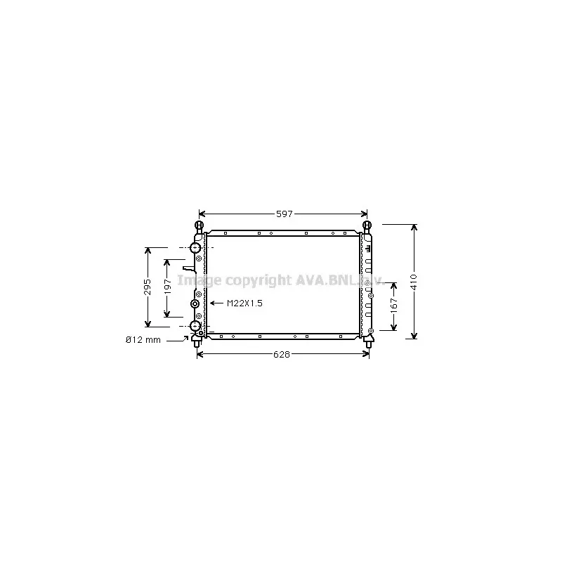 Radiateur, refroidissement du moteur AVA QUALITY COOLING LC2050