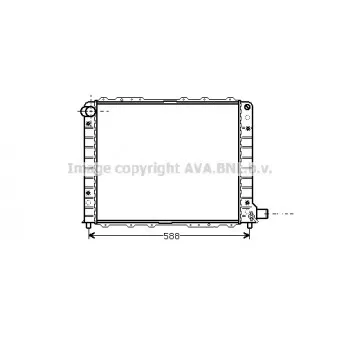 Radiateur, refroidissement du moteur AVA QUALITY COOLING LC2054