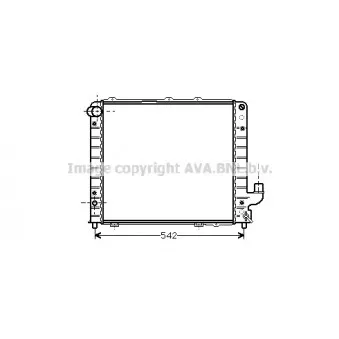 Radiateur, refroidissement du moteur AVA QUALITY COOLING LC2056