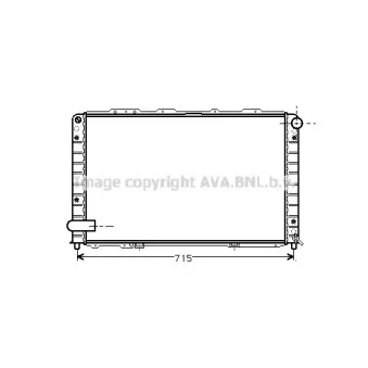 Radiateur, refroidissement du moteur AVA QUALITY COOLING LC2058