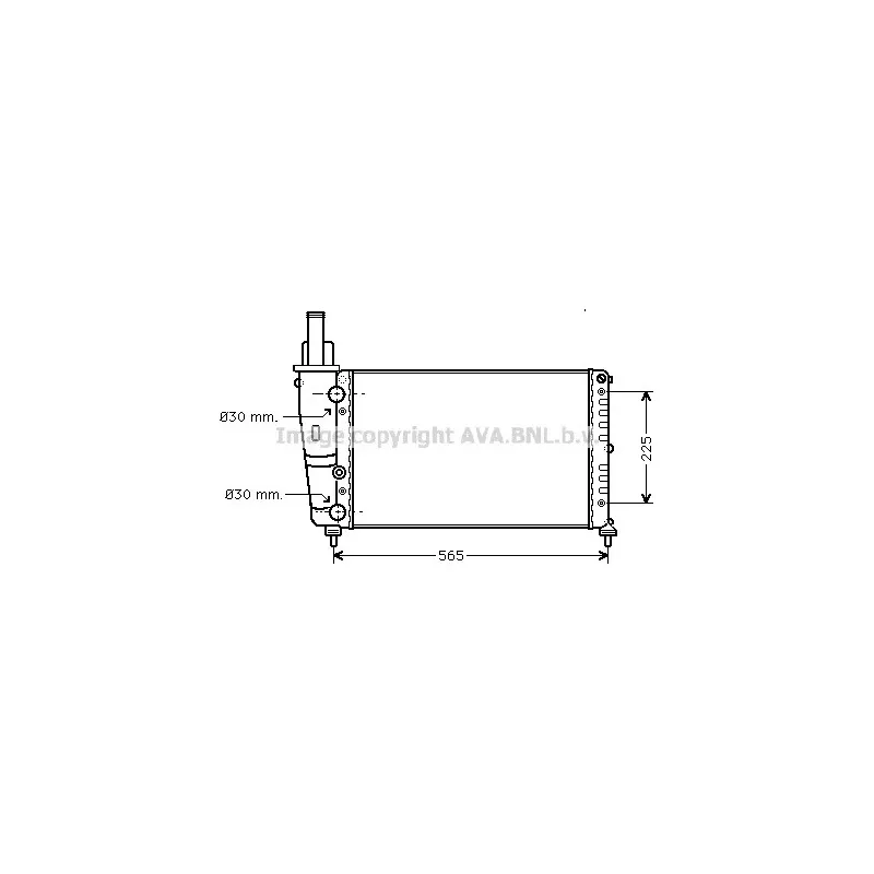 Radiateur, refroidissement du moteur AVA QUALITY COOLING LC2065