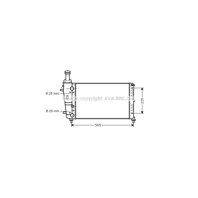Radiateur, refroidissement du moteur AVA QUALITY COOLING LC2066