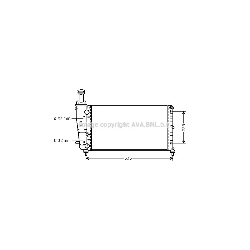 Radiateur, refroidissement du moteur AVA QUALITY COOLING LC2067