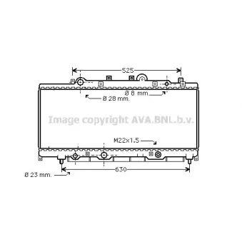 Radiateur, refroidissement du moteur AVA QUALITY COOLING LC2072