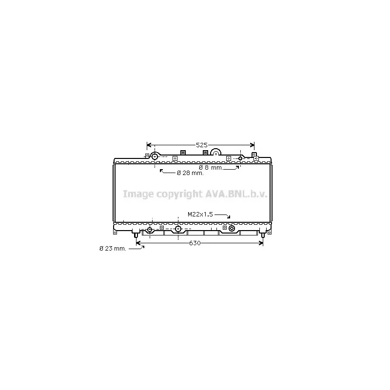 Radiateur, refroidissement du moteur AVA QUALITY COOLING LC2072