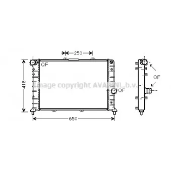 Radiateur, refroidissement du moteur AVA QUALITY COOLING