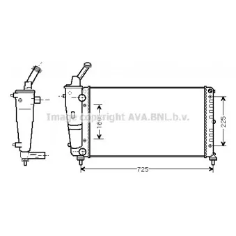 Radiateur, refroidissement du moteur AVA QUALITY COOLING LC2083