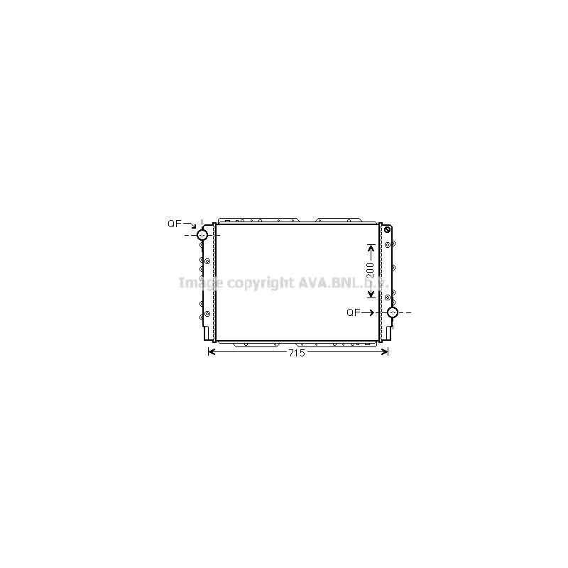 Radiateur, refroidissement du moteur AVA QUALITY COOLING LC2091