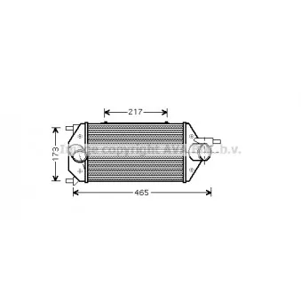Intercooler, échangeur AVA QUALITY COOLING LC4086