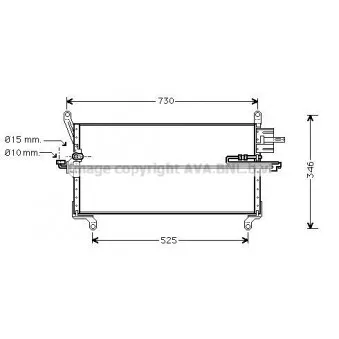 Condenseur, climatisation AVA QUALITY COOLING LC5069D