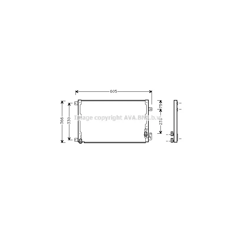 Condenseur, climatisation AVA QUALITY COOLING LC5071