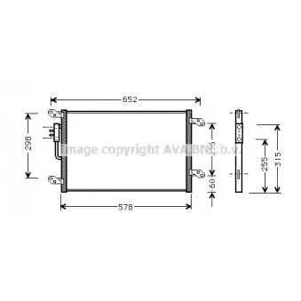 Condenseur, climatisation AVA QUALITY COOLING LC5080