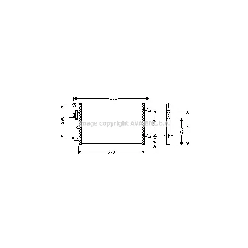Condenseur, climatisation AVA QUALITY COOLING LC5080