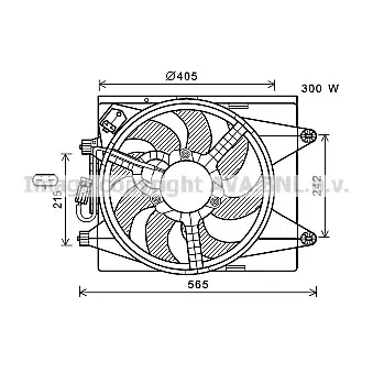 Ventilateur, refroidissement du moteur AVA QUALITY COOLING LC7501